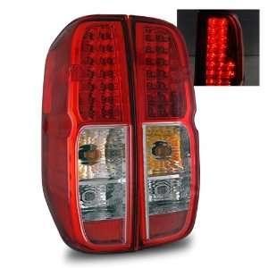    05 08 Nissan Frontier Red/Clear LED Tail Lights Automotive
