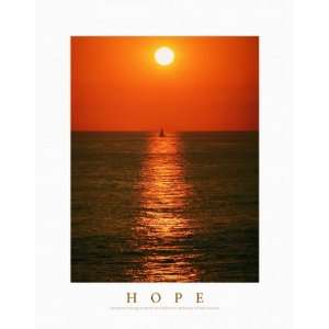    Hope Sailboat Motivational Sailing Poster Print