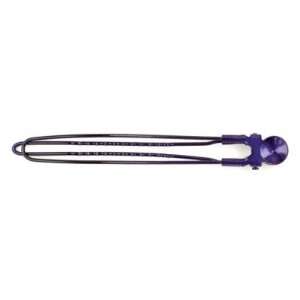  Hair Art Long Metal Clip Shiny Purple 5 (Pack of 4 