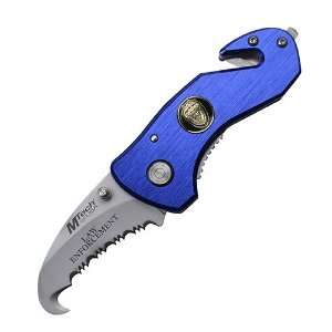 Tech Folding Knife Law Enforcement Blue Full  Sports 