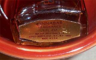 VTG Estee Lauder CINNABAR Perfume Fragrance .5oz  