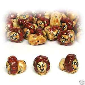 Ceramic Lion Beads Lions Simba  