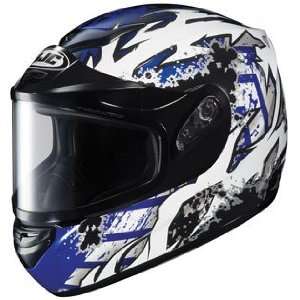  HJC CS R2 Skarr Graphic Snow Helmet Blue Electric Shield 