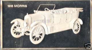 1916 MORRIS 925 PURE SILVER CAR INGOT  ART BAR LTD ED. RARE COLLECTOR 