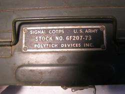 US ARMY * SIGNAL CORPS ** WWII ** Polytech Devices * STEEL BOX 