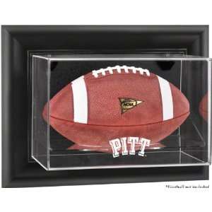 Pittsburgh Panthers Black Framed Wall Mountable Logo Football Display 