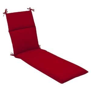  Pillow Perfect Outdoor Red Solid Chaise Lounge Cushion 