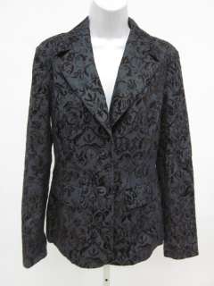 CLASSIQUES Navy Blue Floral Print Blazer Jacket Sz 8  