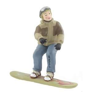  Personalized Snowboarder Boy   Tan Jacket Christmas 