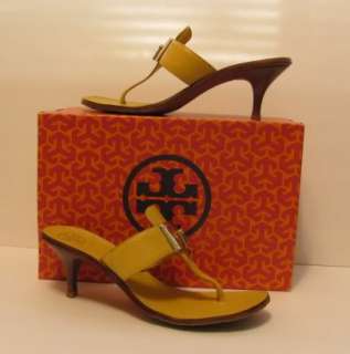 Tory Burch Sibyll Leather yellow Thong Sandal Shoe 9  