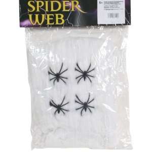  Spiders Web with 4 spiders (White Web) [Toy] Toys & Games