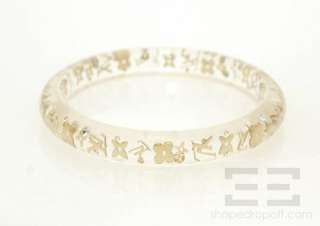 Louis Vuitton Clear & Gold Resin Small Inclusion Bracelet  