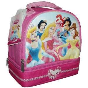 Disney Princess Pink Color Soft Insulated Lunch Bag/Box with 2 