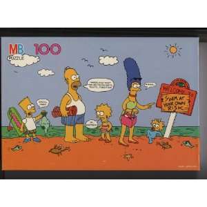 Simpsons Family at the Beach Jigsaw Puzzle