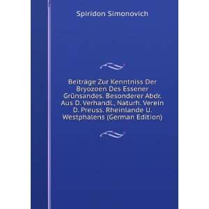  Rheinlande U. Westphalens (German Edition) Spiridon Simonovich Books