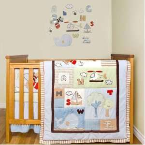  Living Textiles 5 Piece Crib Set (Caseys ABC) Baby