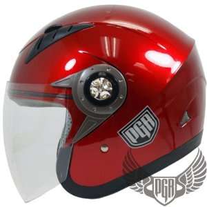 PGR Wing 02 Motorcycle Open Face Scooter Helmet DOT Approved (Medium 