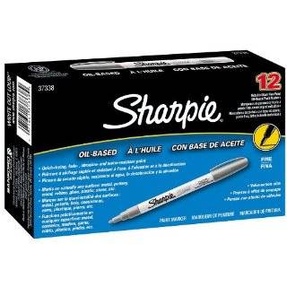 Sharpie Oil Based Fine Point Paint Markers, 12 Silver Markers (37338 