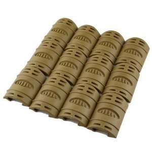 OEM Dark Earth Tan Color 12 Pack Rubber Snap On Protective Hand Guard 
