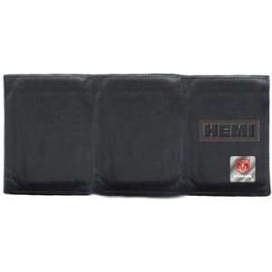 Dodge Hemi Black Leather Trifold Wallet By Motorhead Products Mh1537 