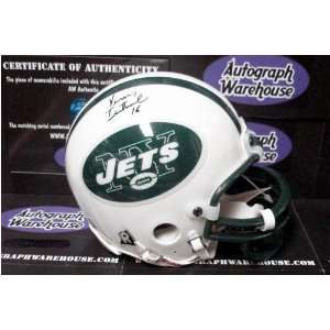  Vinny Testaverde Autographed New York Jets mini Football 