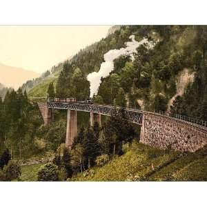 com Vintage Travel Poster   Viaduct and gorge Hollenthal Black Forest 