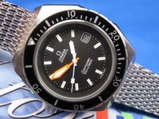 NOS Omega Orange Hand SHOM Left Handed Seamaster 200m Dive Watch NO 