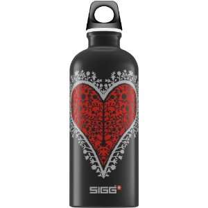  Sigg Heart Water Bottle (Black, 0.6 Litre) Sports 
