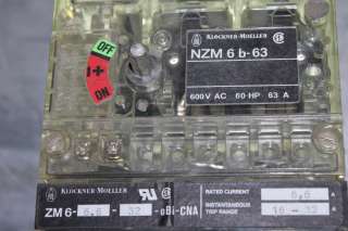 KLOCKNER MOELLER NZM 6 B 63/ZM6 6.6 32 OBI CNA BREAKER  