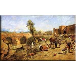  Arrival of a Caravan Outside The City of Morocco 16x9 