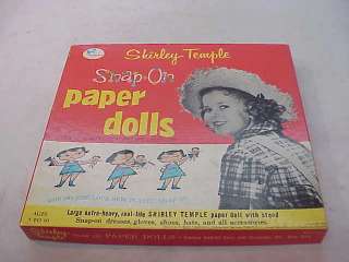 VINTAGE SHIRLEY TEMPLE PAPER DOLLS~GABRIEL SNAP ON BOX  