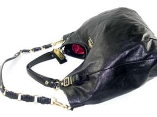 Coach 15958 Black Leather Madison Large Tote Womens Handbag Purse 