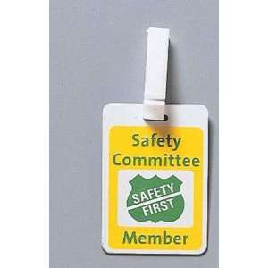  ID Badges Safety Committee ID Badge,4 x 2.5 Office 