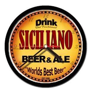  SICILIANO beer and ale cerveza wall clock 