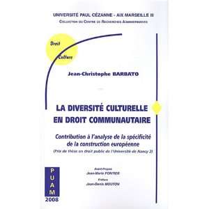   en droit communautaire. (9782731405965) Barbato J Ch Books