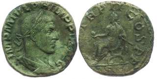 Roman Empire. Philip I (Arabs). 244 249 AD. AE sestertius. Rome mint 
