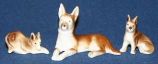 Vintage Set of Germany German Shepherd Dog Figurines  