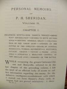 PERSONAL MEMOIRS OF GENERAL P.H. SHERIDAN   MINT   CONDITION   CIVIL 