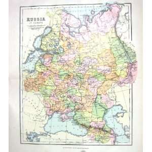  MAP c1906 RUSSIA EUROPE BLACK SEA MOSCOW BALTIC