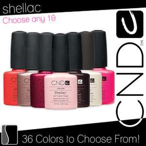 CHOOSE 10 CND Shellac UV Gel Nail Polish Manicure Soak Off Color Coat 