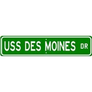  USS DES MOINES CA 134 Street Sign   Navy Ship