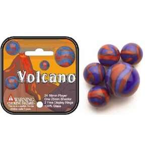  Marbles   VOLCANO MARBLES NET (1 Shooter Marble, 24 Player Marbles 