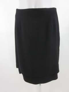 GIORGIO ARMANI LE COLLEZIONI Black A Line Wool Skirt Size 6  