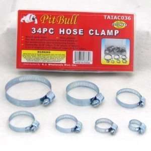 Complete Hose Clamp Kit 34 Piece Hose Clamps Kit (7 different Sizes)