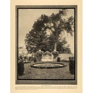  1913 Print Lawrence Russell Perkins Gate and Garden 