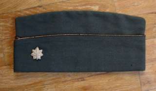 wwll ww2 usa lt colonels cap with silver colored maple leaf pin