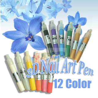 12 color 3D Nail Acrylic Paints Oil Painting Polish Art  