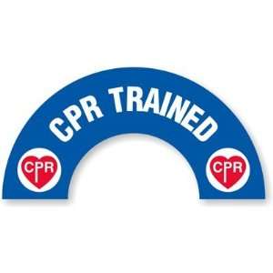 CPR Trained Vinyl (3M Conformable)   1 Color Spot Sticker, 4.5 x 2.25 
