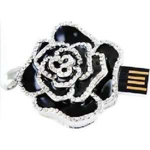  Black Rose Shining Shape 8gb with Elegant Crystal USB 