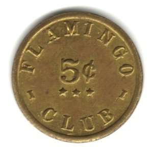  Vintage U.S. Italian Navy Base N.C.O. Flamingo Club 5 Cent 